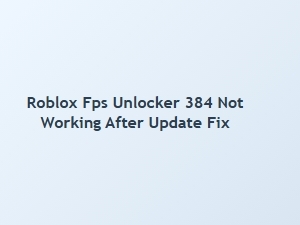 Fix for Roblox Fps Unlocker 384 Not Working After Update